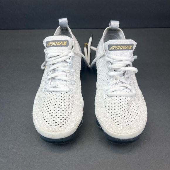Nike Air VaporMax 2 Women's Size 6 Vast White Metallic Gold Shoes 942843-010 - Picture 9 of 9